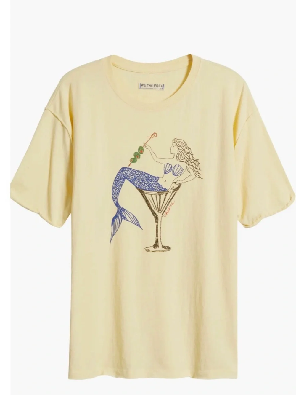 Free People Best Coast Mermaid Graphic Short Sleeve Tee